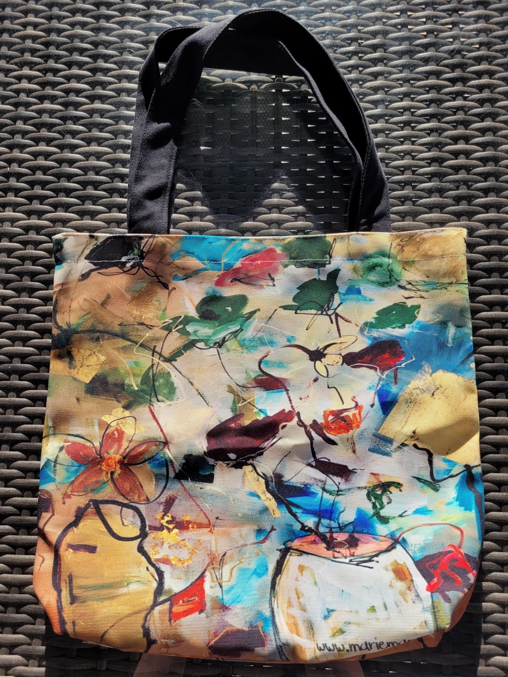 Marie Manon Wearable Art Abstract Canvas Tote Bag - Like New